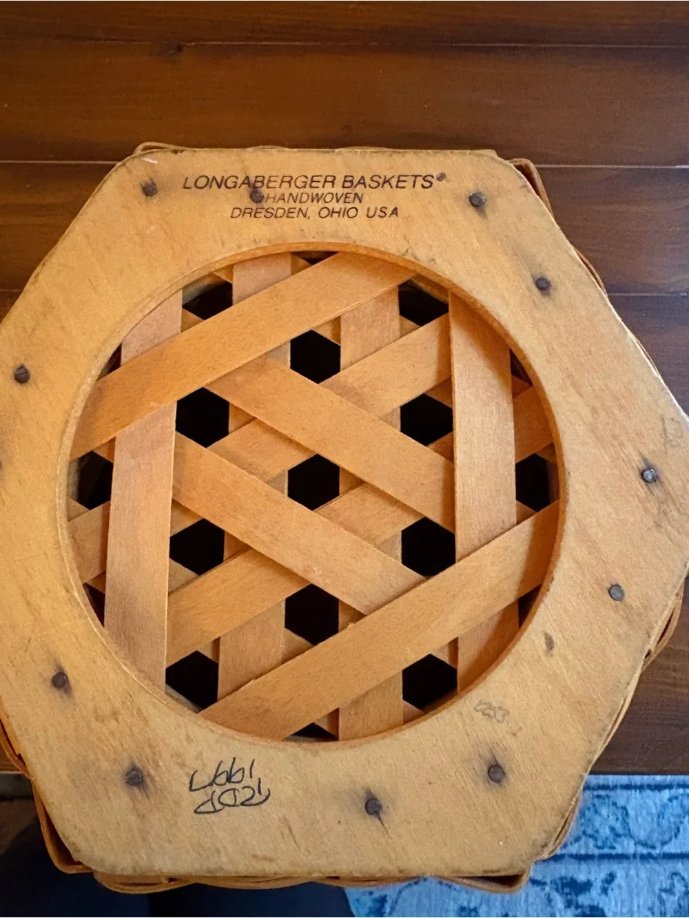 Longaberger Christmas Collection 1997 Edition Snowflake Basket Woven Basket